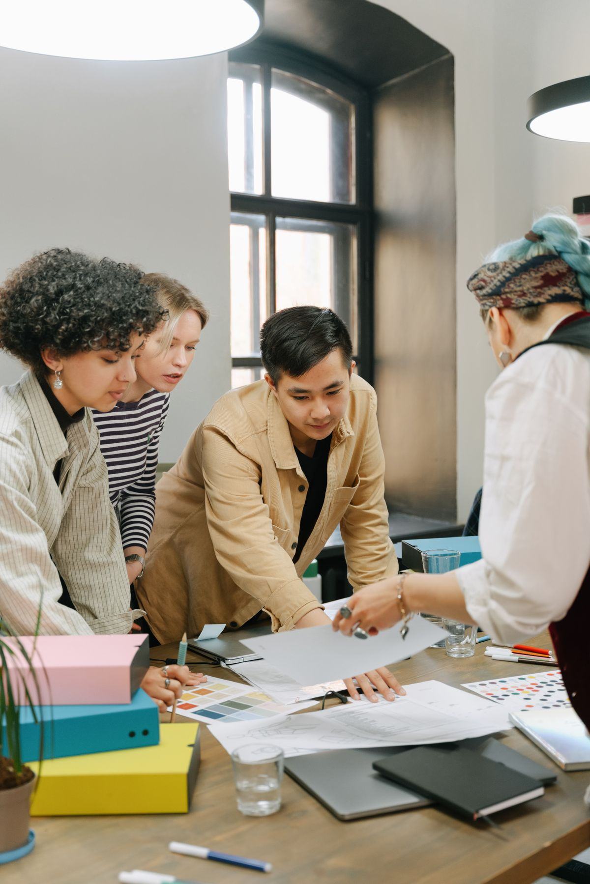 Advisors reviewing a plan together